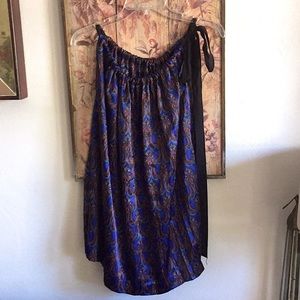 UO URBAN RENEWAL BRAND BOHO PATTERN HALTER TUNIC OVERSIZED SHIFT DRESS S M